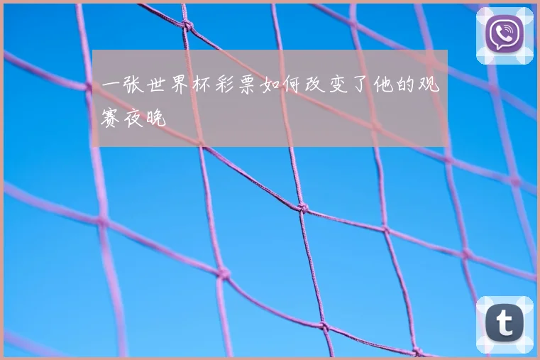 一张世界杯彩票如何改变了他的观赛夜晚