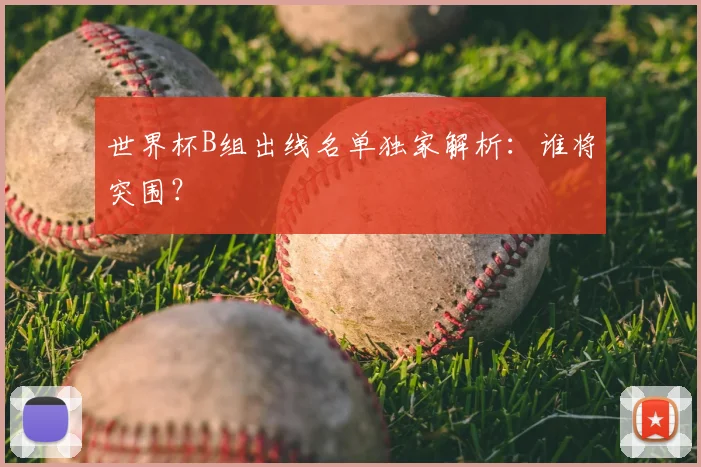 世界杯B组出线名单独家解析:谁将突围?